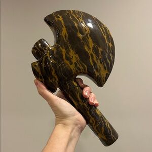 Brown Jasper Stone Axe Decor